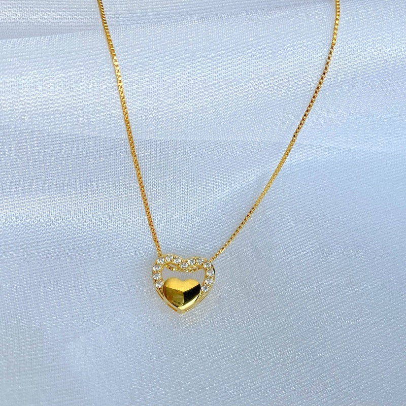 Cadena corazón de diamantes
