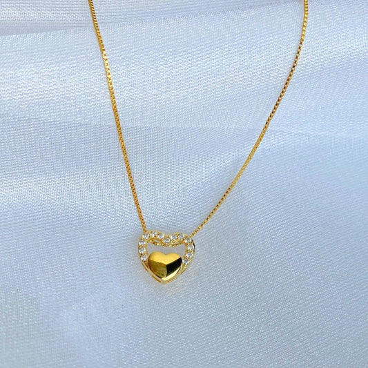 Cadena corazón de diamantes