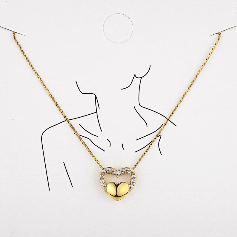 Cadena corazón de diamantes